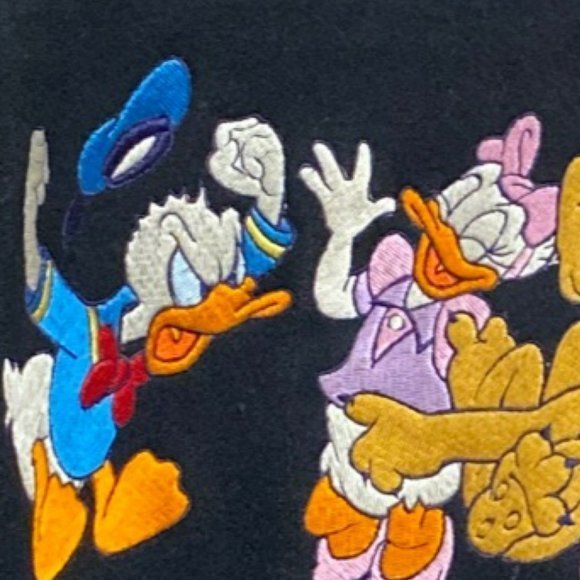 Vintage 90s Too Cute Guetta Brothers Disney Wool Leather Varsity Jacket - Picture 9 of 15